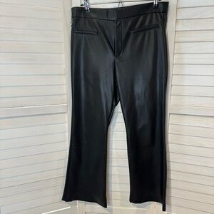🚨FINAL SALE🚨 Zara Black Faux Leather Flare Pants